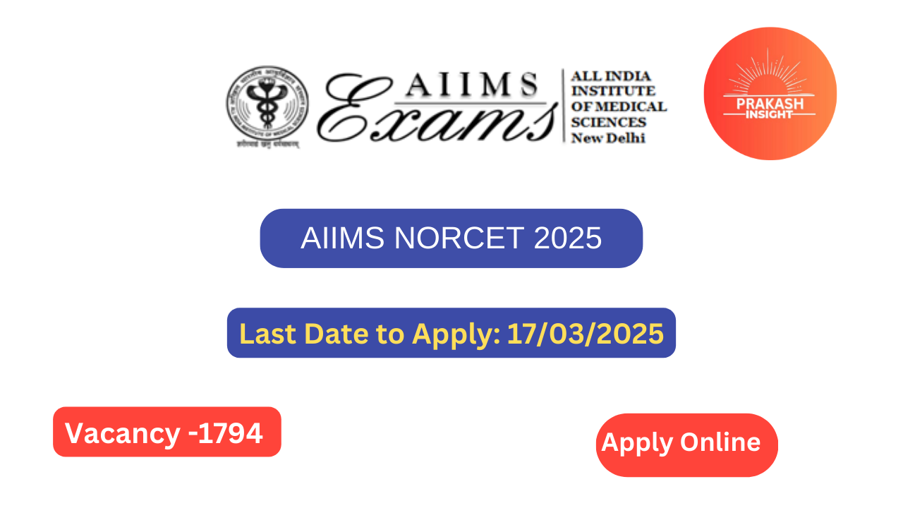 AIIMS NORCET recruitment 2025